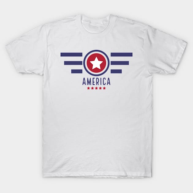 Independence day usa flag 4th of July T-Shirt by Bakr